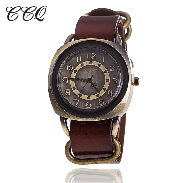 CCQ Brand Watch Vintage Cow Leather Bracelet Watch Casual Fashion Female Quartz CCQ Brand Watch Vintage Cow Leather Bracelet Watch Casual Fashion Female Quartz