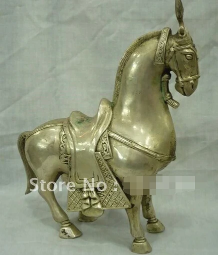 

013" Chinese Fengshui Bronze Guardian Foo Fu Dog Phylactery Door Lion Pair Statue