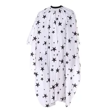 Плащ для стрижки волос белый полиэстер водонепроницаемый функция Ткань Салон Парикмахерская плащ для парикмахерской Резка волос аксессуары June11