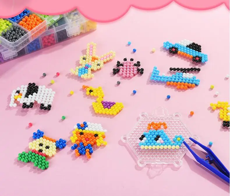 DIY Water Spray Magic Aqua Hand Making 3D 5mm perler beads hama beads Puzzle Educational Toys for Children birthday gift  