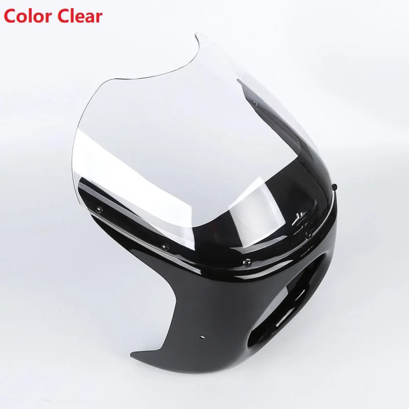 Motorcycle 7" Round Headlight Body Fairing Screen Windshield For Harley