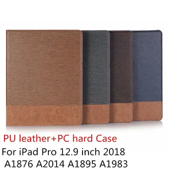 

2018 New Case For iPad Pro 12.9 inch Smart Wake-up Sleep Stand Magnetic Folding PU Leather Flip Cover Pouch 12.9'' Funda Coque