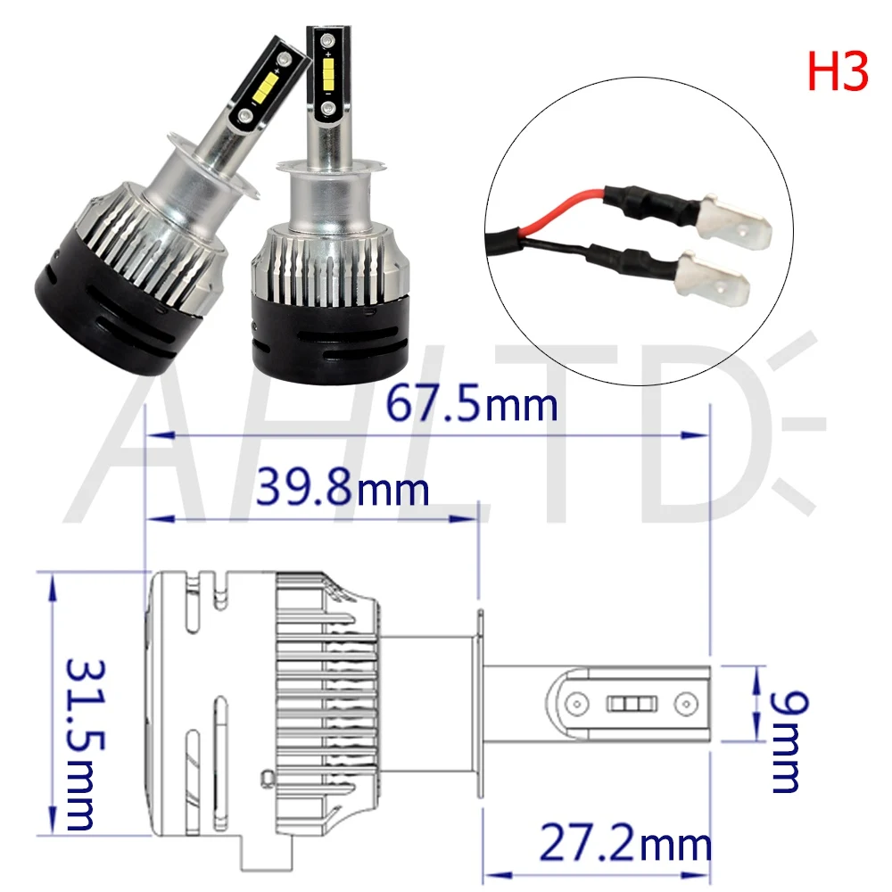 Светодиодные Автомобильные фары Противотуманные фары V5 D1 H1 H3 H4 H7 H8 H13 H15 HB3 HB4 72 Вт/заданная величина лампа авто Мобильная лампа Ford Explorer Автомобильные фары 12V 24V