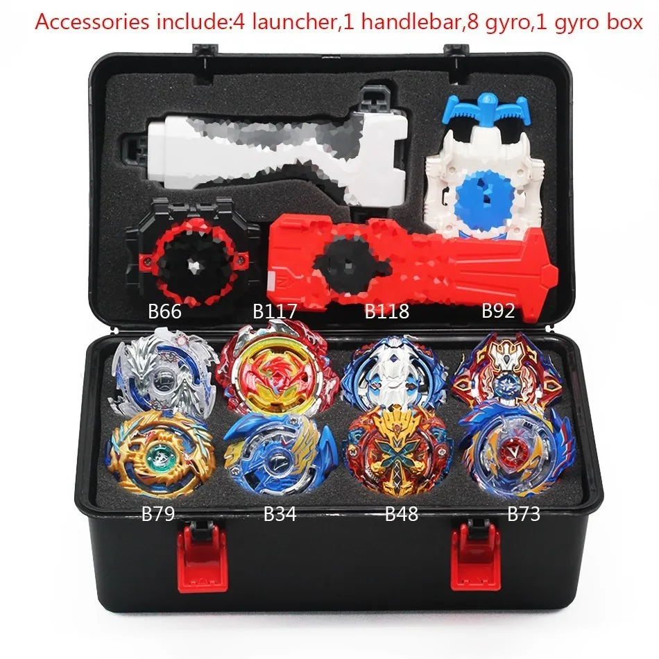 Hot B140 Beyblade Burst Bey Blade Toy Metal Funsion Bayblade Set Storage Box With Handle Launcher Plastic Box Toys For Children