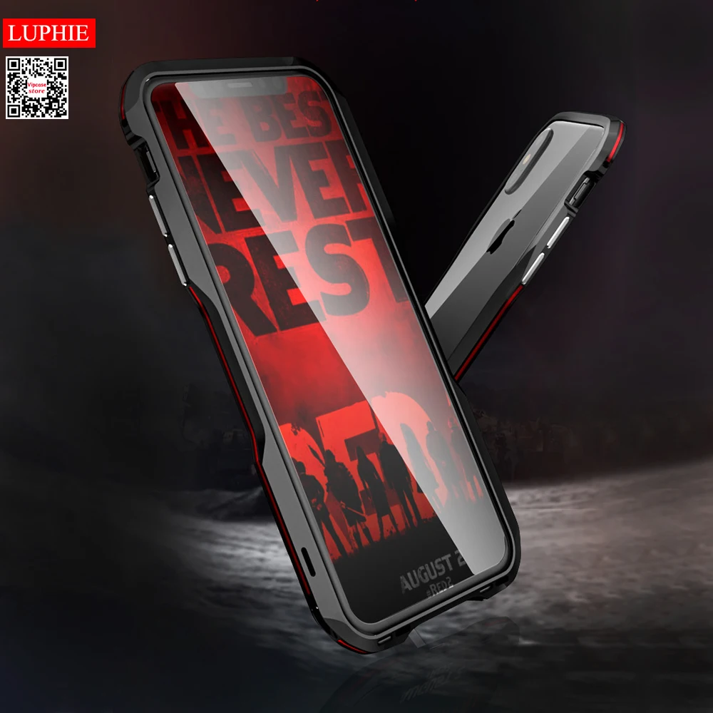 

LUPHIE for IPhone XS MAX/XS/ X Case Cover Hard Luxury Slim Metal Aluminum Frame Protective Bumper Phone Case for IPhone XR Case