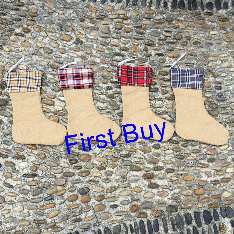 plaid Christmas stocking (2)