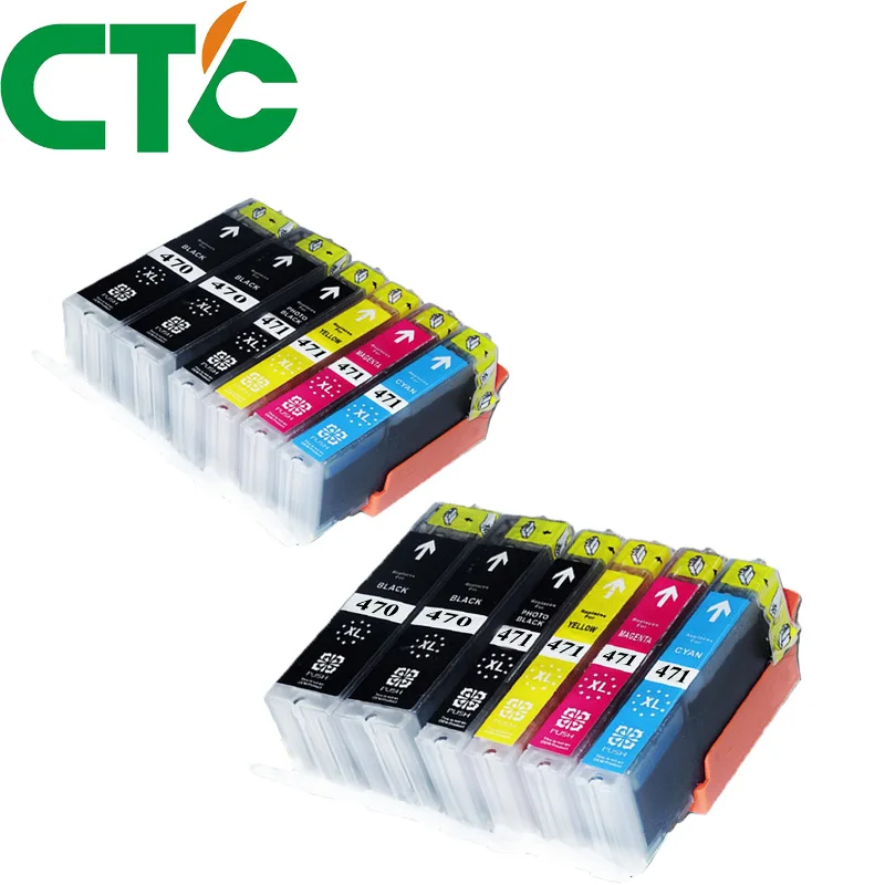 

12 Pack PGI 470 CLI471XL Ink Cartridge Compatible for Canon Pixma MG5740 MG6840 MG7740 TS5040 TS6040 TS 5040 TS 6040