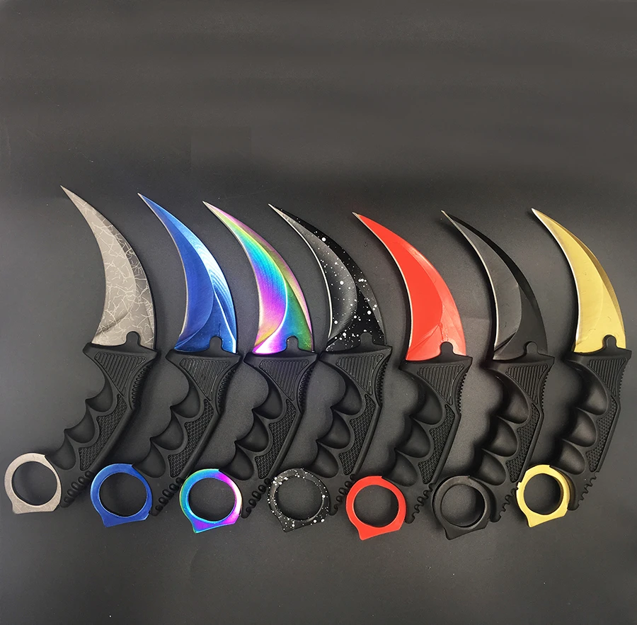 CS GO нож Karambit, тактический нож для выживания, нож из нержавеющей стали для кемпинга, охоты, игры Counter Strike, нож в подарок