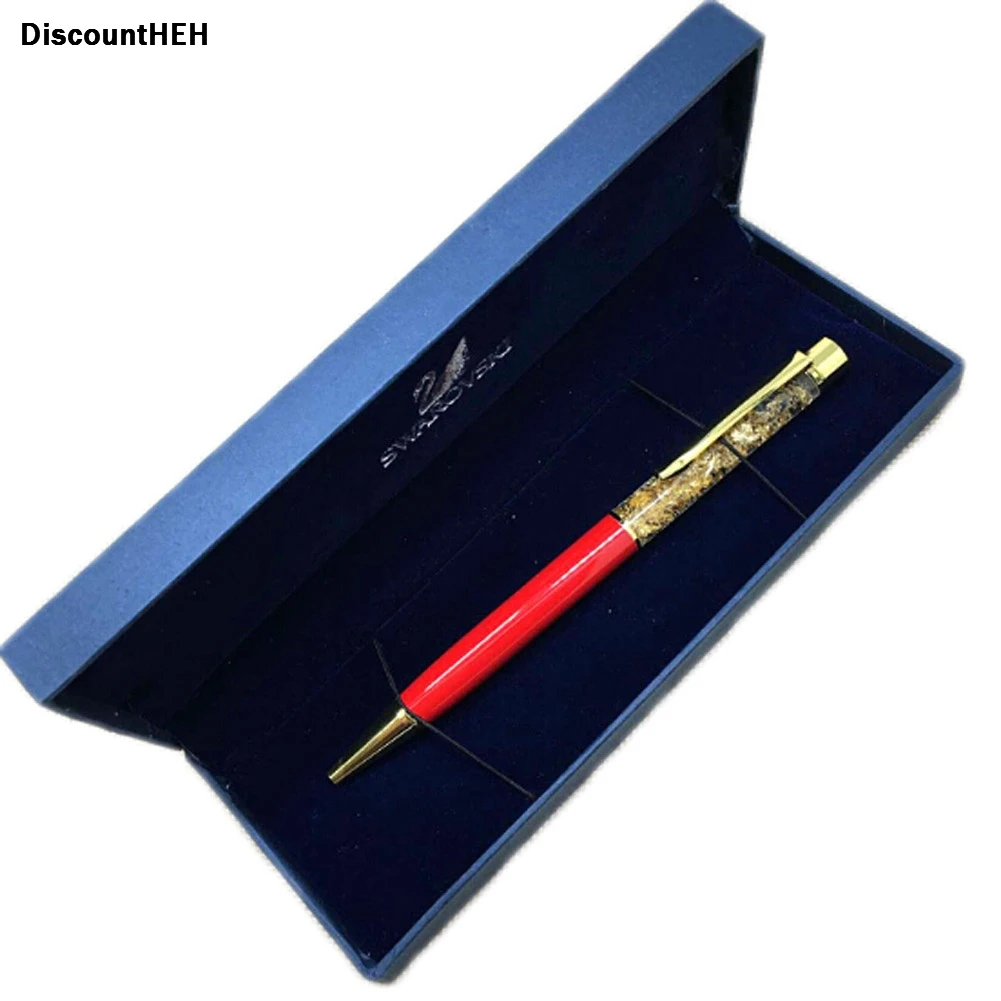 

High-grade gold powder, oil crystal pen creative elements metal , crystal gifts pens, hourglass ball point pen 2018
