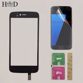 

Mobile Touch Panel For Fly IQ4411 IQ 4411 Touch Screen Front Glass Digitizer Sensor Touchscreen Sensor + Protector Film