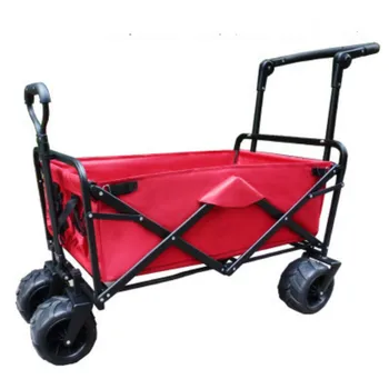 

folding portable shopping car fishing outdoor camping storage vehicle climbing the supermarket to move goods to buy food trolley