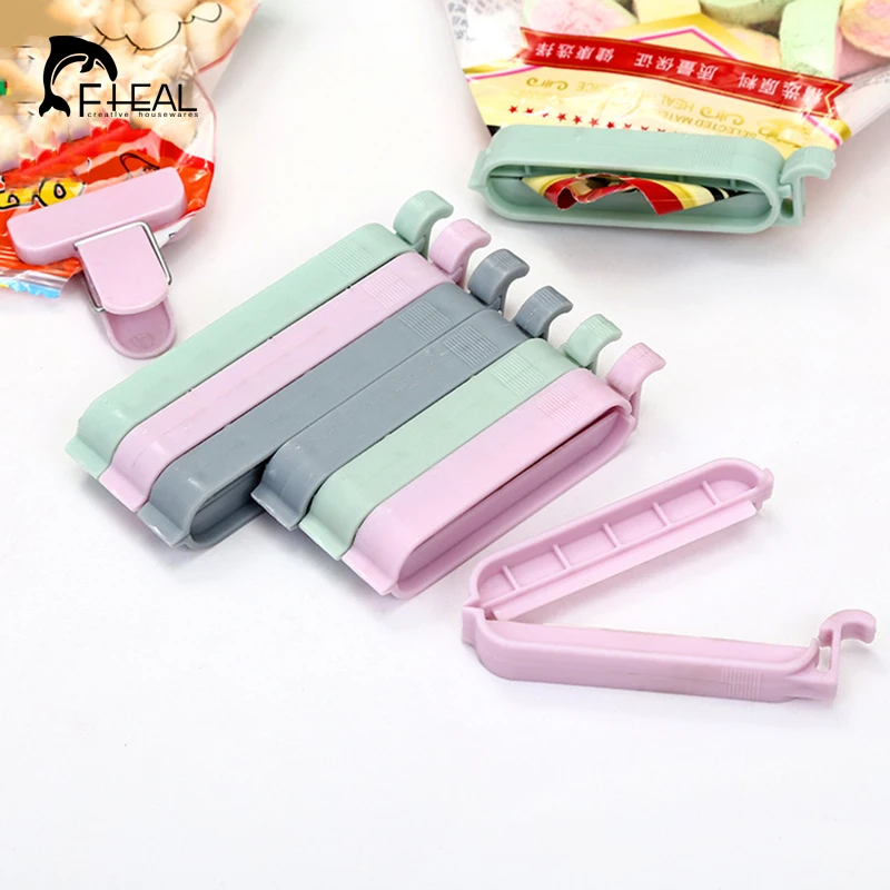FHEAL 12pcs/set Bag Clips Snack Food Storage Sealing Clip Multifunction