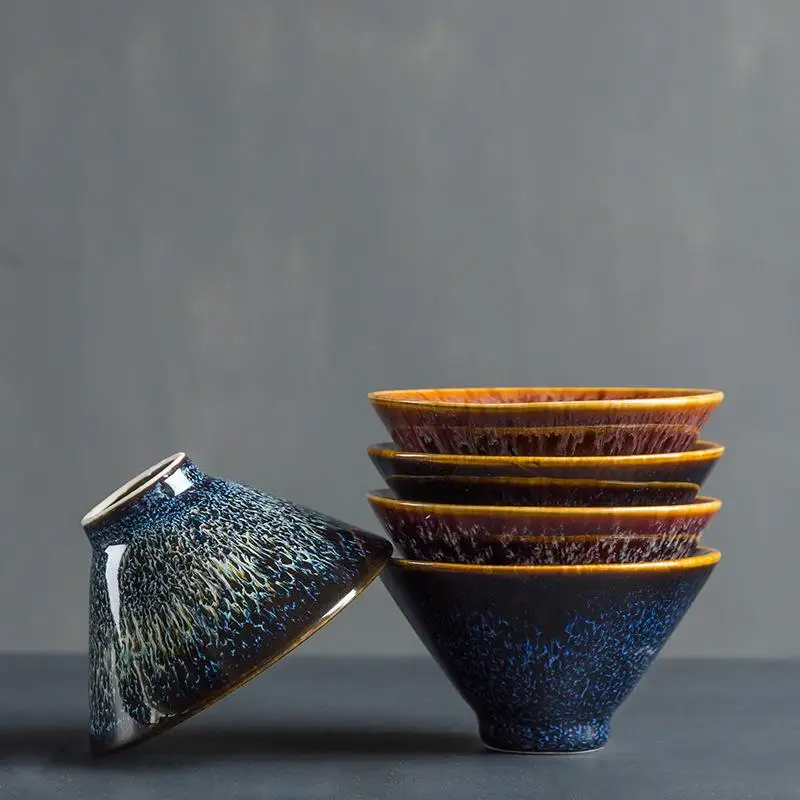 

1PC Vintage Style Glaze Teaware Mini Chinese Tea Bowl Ceramic Tea Cup Chinese Kungfu Tea Cup Traditional Chinese Tea Cup