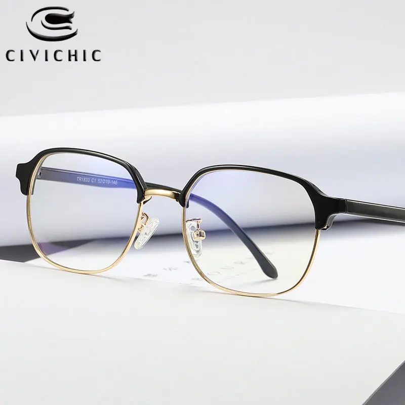 buy Chic TR90 Computer Glasses Women Anti Blue Light Eyeglasses Men Gaming Eyewear Retro Rectangle Gafas Luz Azul Optical FrameCOG20