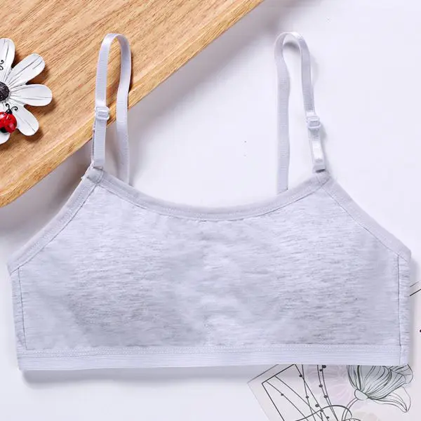 Girl Underwear Puberty Girls Summer Animal Print Seamless Training Bra Teenage Soft Cotton Underwear 8-16T