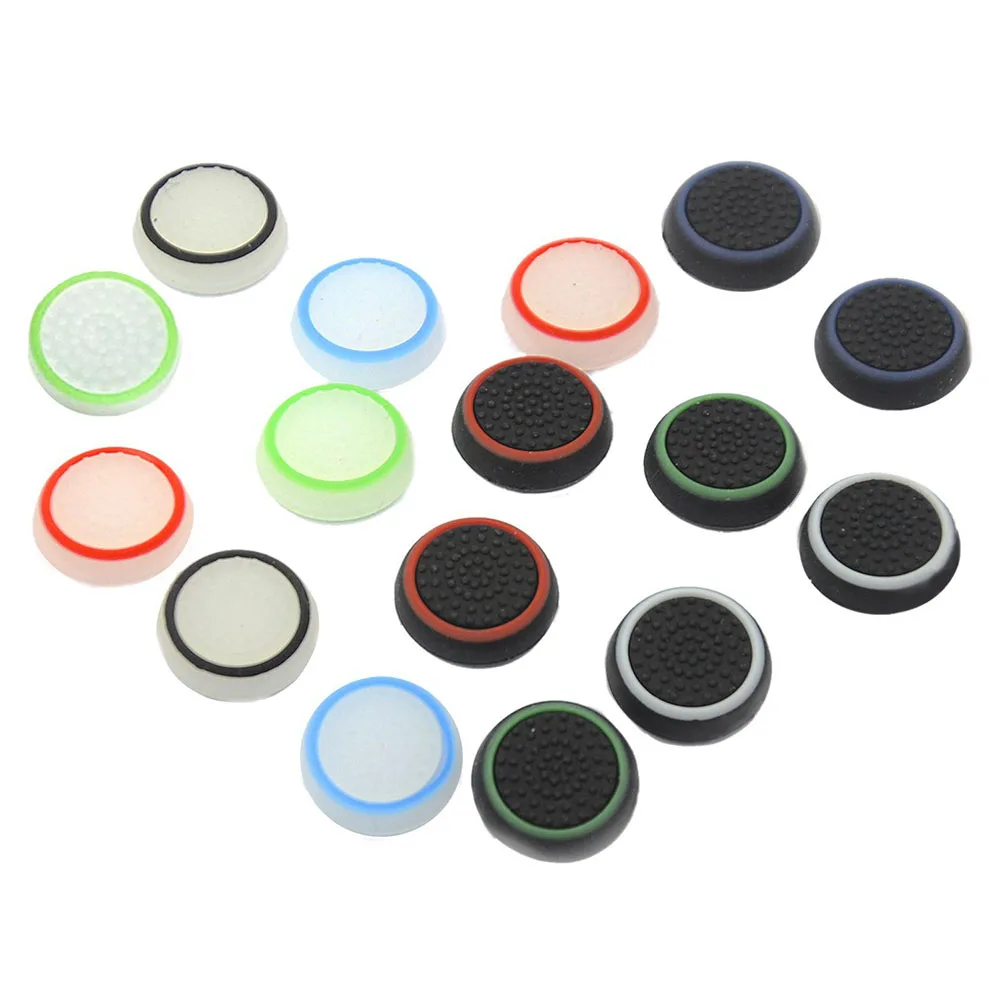 16pcs/8pairs Game Pads Protective Cover Silicone Thumb Stick Grip Caps for PS4/// one Controllers Accessory | Электроника
