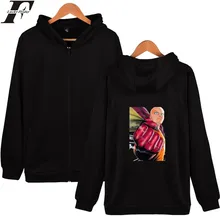 LUCKYFRIDAYF ONE PUNCH-MAN Hoodies Sweatshirt Zipper Cartoon Hoodies Men Plus Size Black Fashion Long Sleeve Autumn Jackets Men