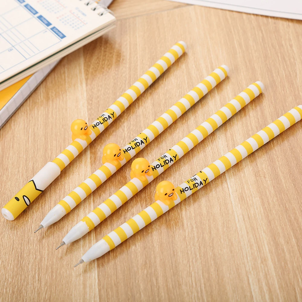 Корейский креативный канцелярский милый Kawaii 3D мультфильм ленивый желток гелевая ручка Милая Студенческая ручка углеродная черная авторучка для подписи школьные дети