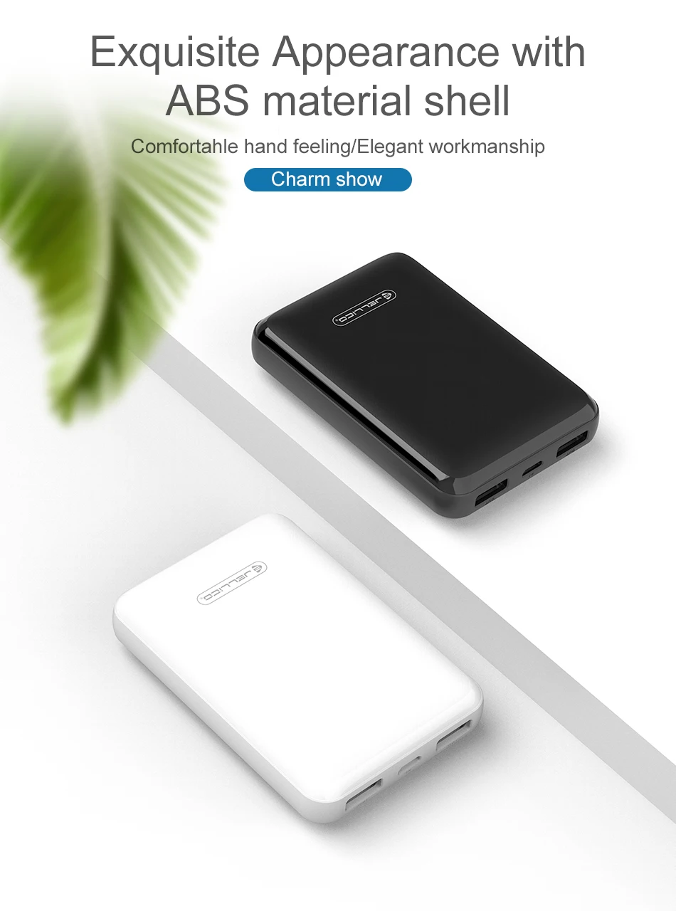 Jellico, мини внешний аккумулятор, двойной USB, 10000 мА/ч, внешний аккумулятор для мобильного телефона, для iPhone X, портативное зарядное устройство, мини внешний аккумулятор для samsung
