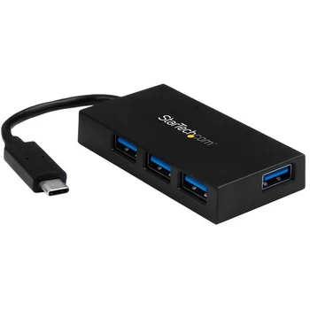 

StarTech.com 4-Port USB-C Hub - USB-C to 4x USB-A - USB 3.0 Hub - Includes Power Adapter, USB 3.2 Gen 1 (3.1 Gen 1) Type-C, USB