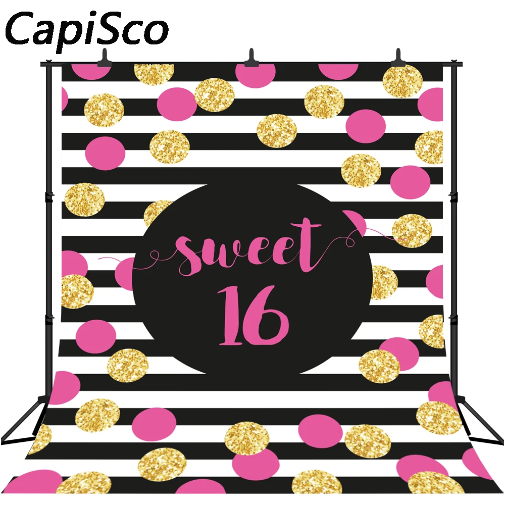 

CapiSco Photography Backdrop Custom Personal Birthday Party backdrops sweet 16 Decorations Photo Background photobooth Prop