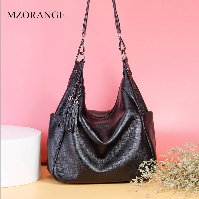 

MZORANGE Women Genuine Leather Handbags Vintage Shoulder Messenger Bags Female High Quality Totes Crossbody Evening Bags New