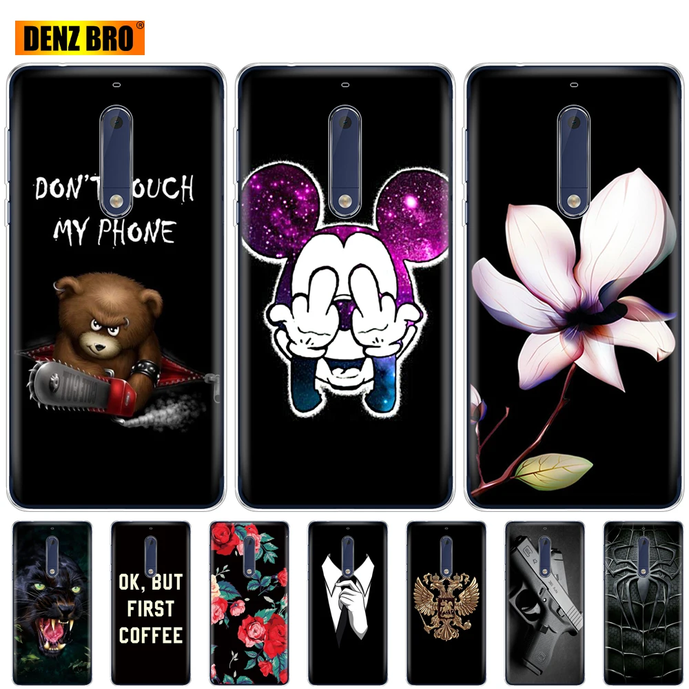 

For Nokia 1 2 2.1 3 3.1 5 5.1 plus 2018 case soft tpu silicone back cover phone case 360 full shockproof Coque bumper housing
