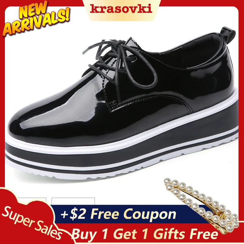 

Krasovki Single Shoes Women Spring Autumn Thick Bottom Dropshipping Fashion Leisure Slip on Breathable Student Women Shoes