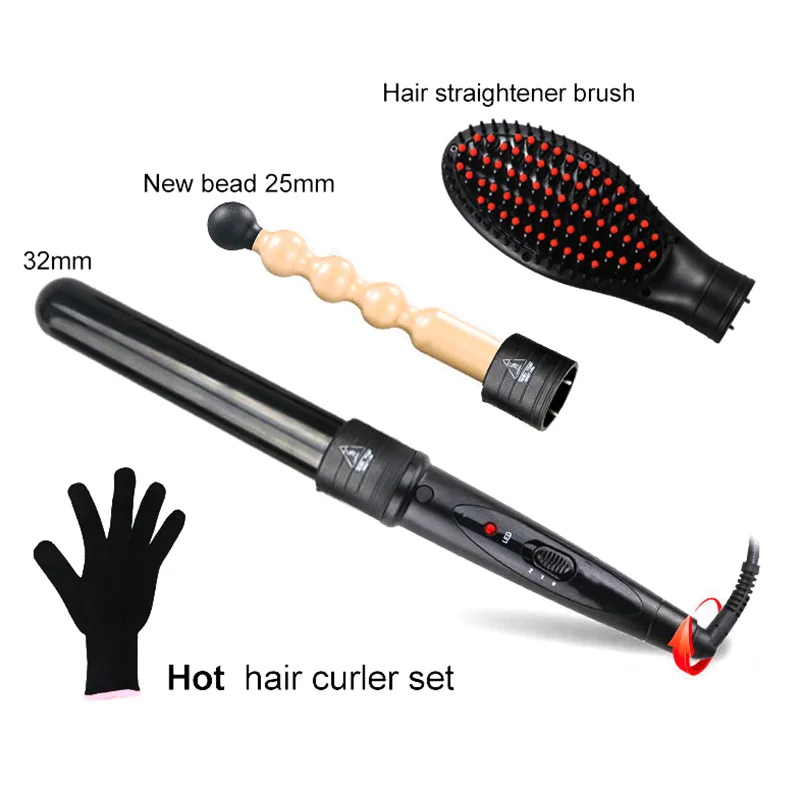 2893 Ceramic Curling Iron Interchangeable Hair Curler Set With Electric