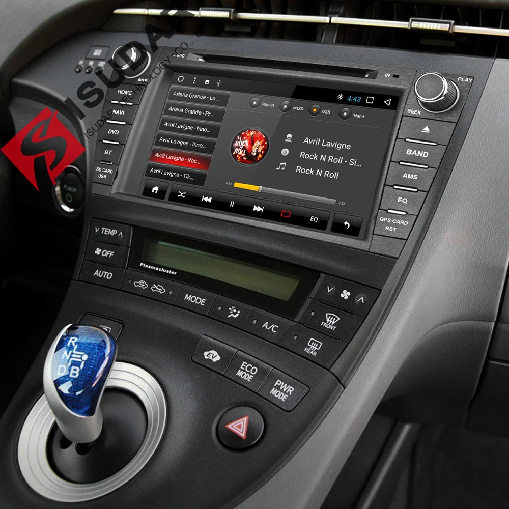 Isudar Car Multimedia player 2 din Auto DVD android 7.1.1 8 Inch For Toyota Prius 2009 2013 Left Driving Quad Core Radio FM