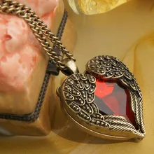 Vintage Jewelry Crystal Heart Angel Pedants Neckalce For Women 2015 New Statement Collar Necklaces Wholesale Price N29