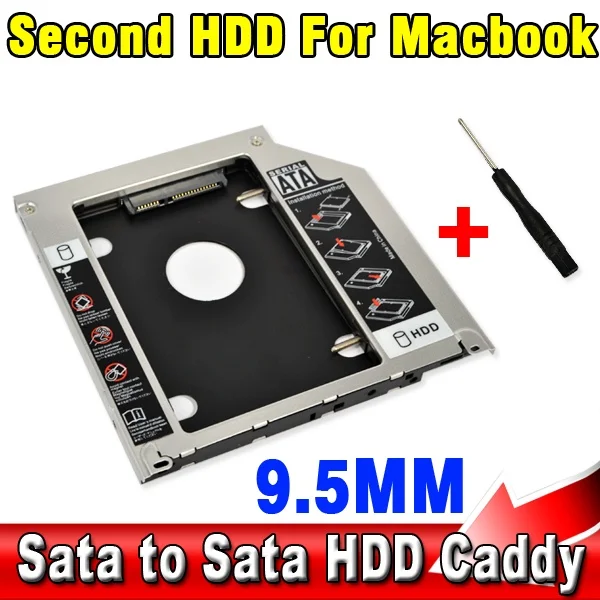 15pcs 9.5mm Second HDD Caddy 2nd SATA 2.5" Hard Disk Drive SSD