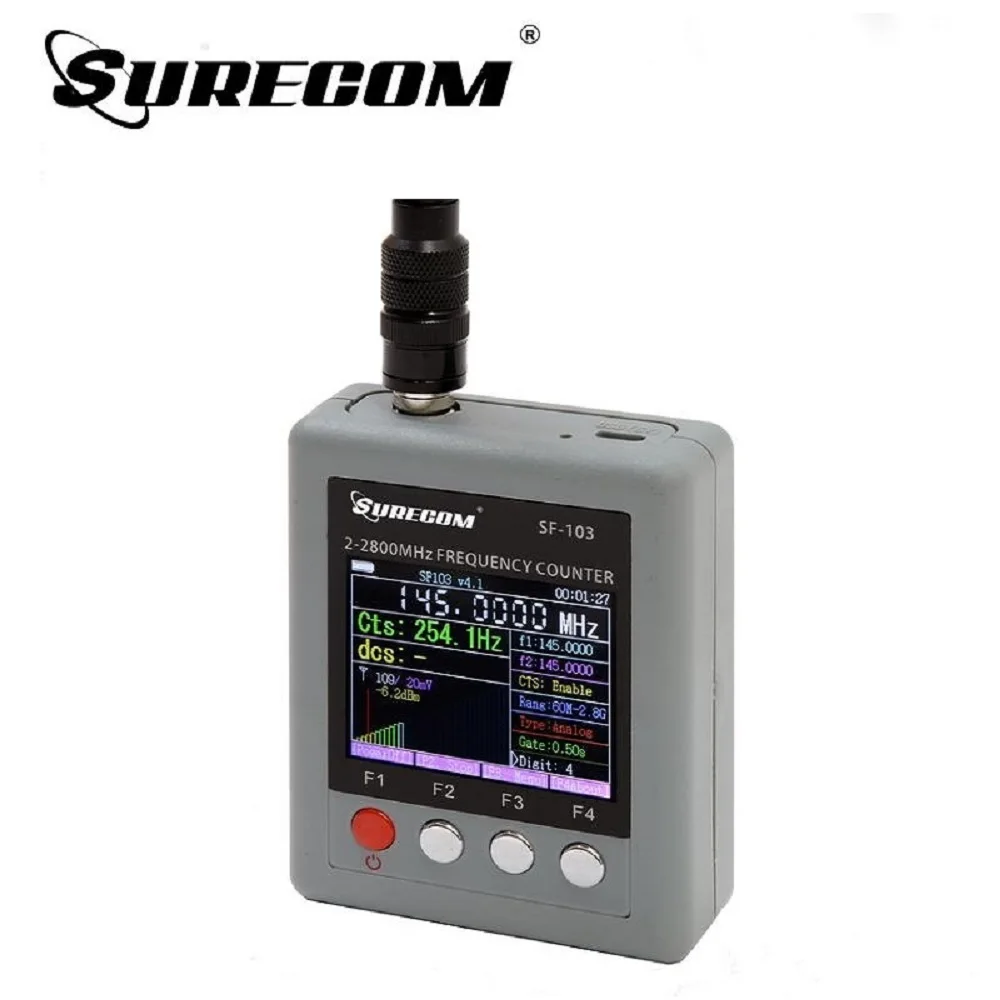 

Surecom SF-103 2Gen Portable Frequency Counter 2MHz~2.8GHz Oversized Test Range for DMR & Analog Two Way Radio Frquency Meter