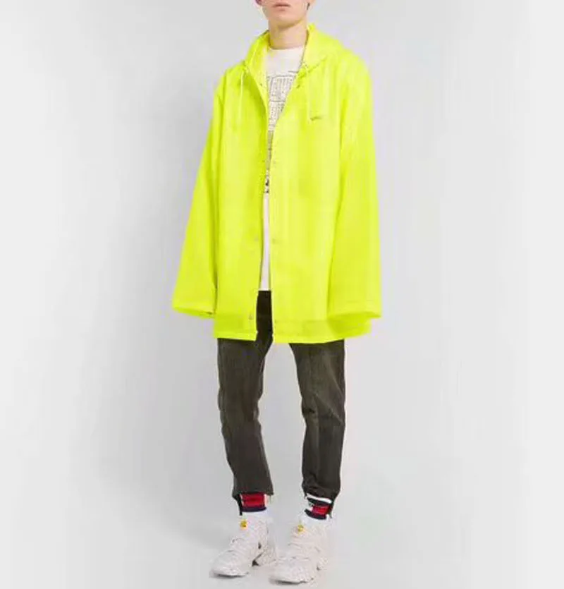 19SS новые куртки от Vetements модная уличная одежда большой плащ верхняя одежда куртки от Vetements желтый синий Vetements куртка