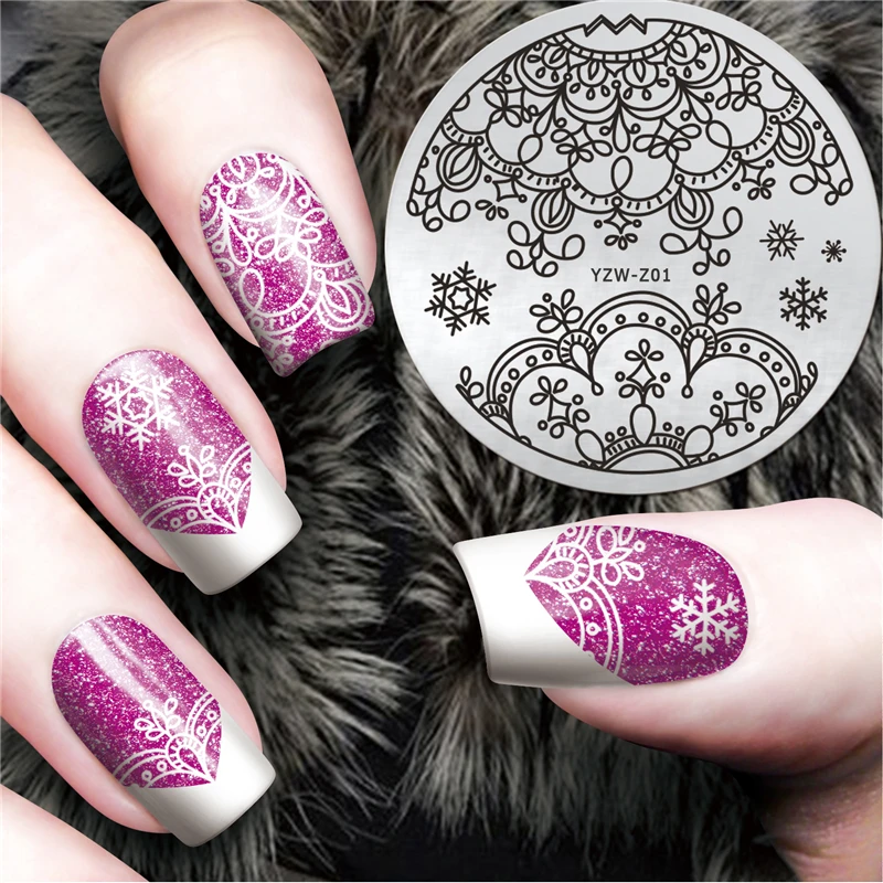 

WUF 1 Sheet 2019 Elegant Designs Nail Art Stamp Stamping Plates Nail Print Template for Women Polish Stencils Beauty Decoration