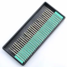Ensemble de 30 mèches de forets revêtues de diamant de haute qualité, ensemble d'outils rotatifs pour meuler 3mm, tige de tête pour gravure électrique