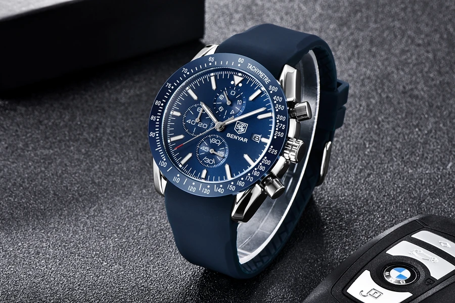 BENYAR часы мужские люксовый бренд силиконовый ремешок кварцевые наручные часы мужские s часы синие модные водонепроницаемые военные спортивные часы мужские