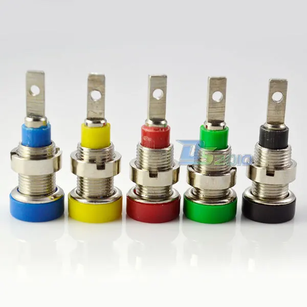 

High Quality5PCS Binding Post Banana Socket connector Panel Mount Test Probe For Multimeter instrumen