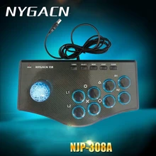 Nygacn Brand USB Wired Game Controller Arcade Fighting Joystick Stick for PS3 Android Computer PC Gamepad