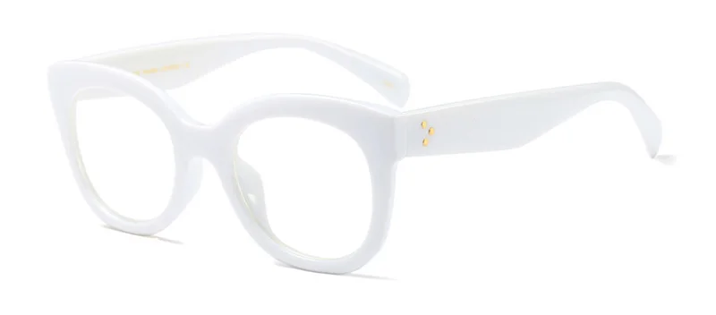 SHAUNA, Ретро стиль, женские очки для близорукости, украшение для ногтей, женские очки, оправа, модные женские очки с прозрачными линзами, UV400 - Цвет оправы: White