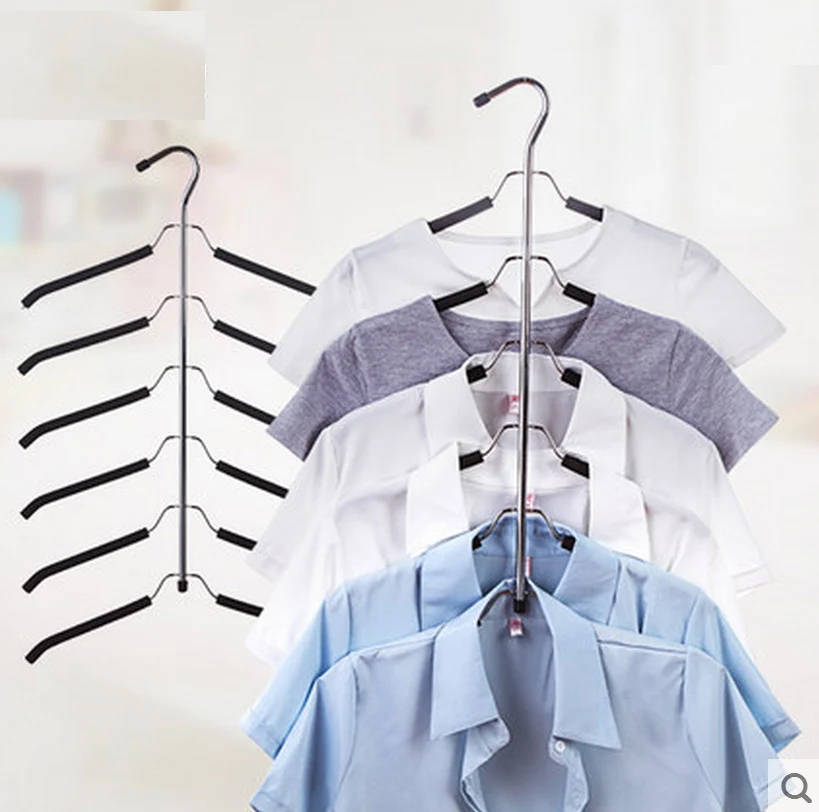 

3pcs/lot multi-functional clothing rack with a garment hanger and a clothes hanger 6 layers