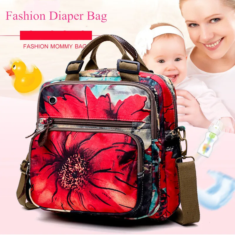 

New Fashion Baby Diaper Bag Nappy Bag for Mom Multilayers Stroller Bags bolsa maternidade Women Canvas Bags For Nappy Changing