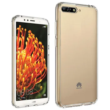 

30pcs/lot Anti-shock TPU PC Acrylic Crystal Tough Armor Hard Case For Huawei Y6 2018 Y6 Prime 2018 Y9 2018 Y3 2018 Y3 2017