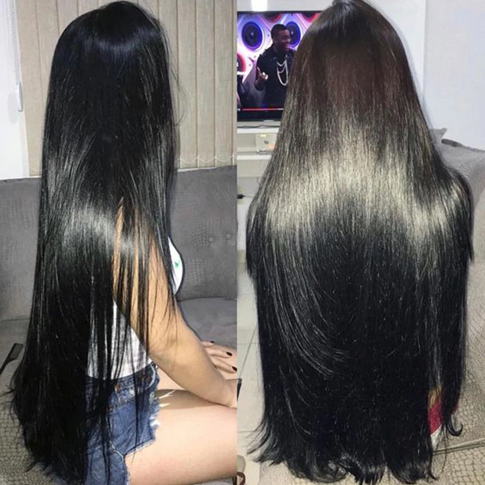 Bequeen перуанские прямые и волнистые длинные волосы Комплект s 100% необработанные человеческие волосы Комплект натуральный накладка из