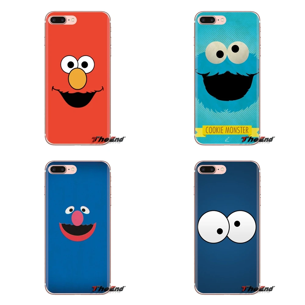 

Blue cookie monster sesame street Transparent TPU Shell Cases For Huawei Mate Honor 4C 5C 5X 6X 7 7A 7C 8 9 10 8C 8X 20 Lite Pro