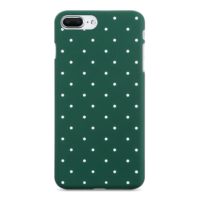 Kisscase чехол для iphone 8 8 Plus X 10 Мода Точки Жесткий PC Чехол для iPhone 6 6S плюс 7 7 Plus 5 5S SE Телефон задняя крышка чехол на афон 5s 5 SE чехол For iphone x чехол айфон х 6 6s Plus 7 8 Plus чехол айфон - Цвет: Green