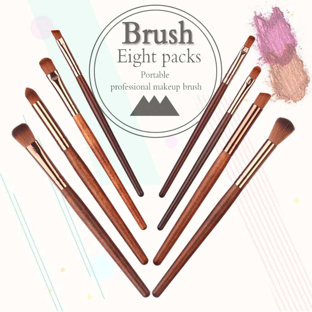 MAANGE 8PCS Makeup Brush Set Eyeshadow Eyeliner Eyebrow Plastic Foundation Powder Blush Blending Contour Hot brochas | Красота и