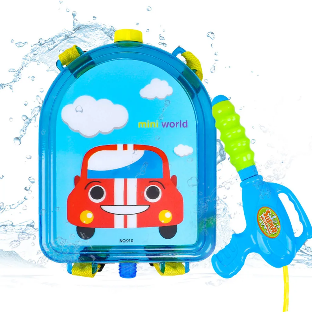 

Children's backpack water gun toy Fun Kids Squirt Fight Beach Children 2019 Summer Children Holiday Toys outdoor play water toys