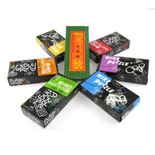 Обучающие игрушки для взрослых набор кольца решение Паззл-проволока IQ головоломки Пазлы игра для взрослых и детей 19 шт. набор