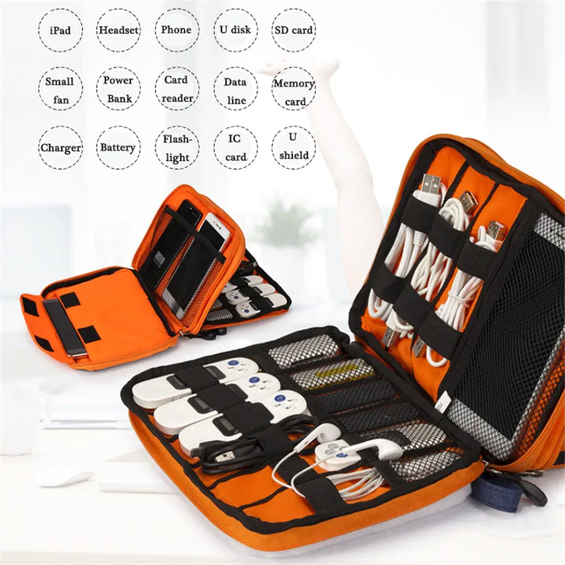 

Large-capacity Waterproof Double-layer Digital Accessory Product Storage Bag For iPad Mini Air Pro 2 3 4 5 2018 new iPad Case